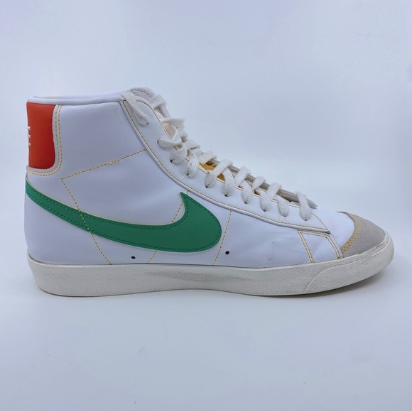 Nike Blazer Mid 77 Rayguns Color White/Green/Yellow SZ 11.5 Flip Flop Swoosh - Picture 8 of 12